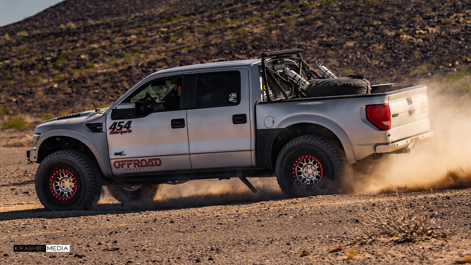 Ford Raptor at Arizona rally, Phoenix off-road build by 454 Motorsports