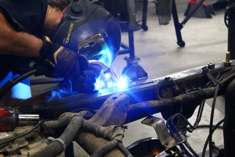 Off-road truck build in progress at 454 Motorsports